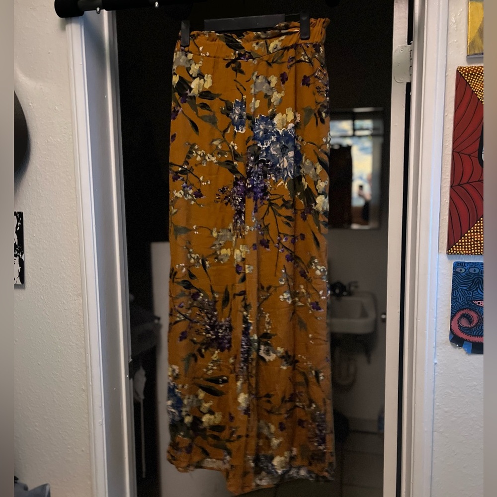 Boho Floral Bell Bottom Pants